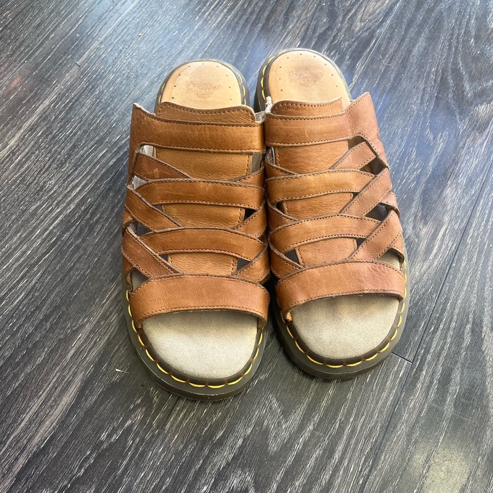 Men's Tan Leather Strappy Sandals